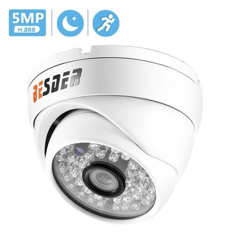 BESDER H.265 IP камера PoE 2MP/3MP/5MP(SONY IMX335) Антивандальная купольная ip-камера для наружного использования, Vandalproof ONVIF 2,0 48V PoE CCTV ► Фото 1/6