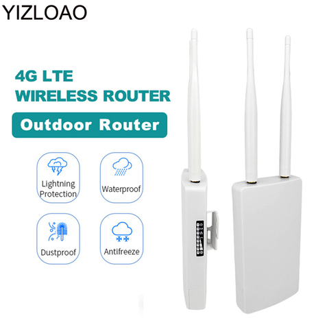 Wi-Fi роутер YIZLOAO 4G LTE, уличная точка доступа Cpe Wi-Fi, разблокированный модем 3G 4G, беспроводной роутер, широкополосная антенна, порт WAN/LAN ► Фото 1/6