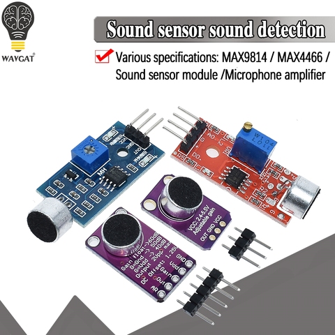 Продажа модуля звукового датчика Φ MAX4466 MAX9814switch, выключатель обнаружения, свисток, микрофонный усилитель для Arduino ► Фото 1/6