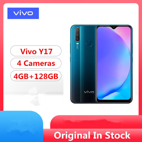 Смартфон Vivo Y17, глобальная версия, 4G LTE, MTK6765, Android 9,0, 6,35 дюйма, 1544X720, 4 Гб ОЗУ 128 Гб ПЗУ, 20 МП, NFC B7, 5000 мАч, сканер отпечатка пальца ► Фото 1/6