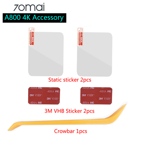 Набор аксессуаров для видеорегистратора 70mai 4K A800 статическая наклейка 3M пленка и статическая наклейка s подходит для автомобильного видеор... ► Фото 1/6