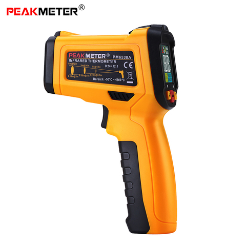 PEAKMETER PM6530A PM6530B промышленный инфракрасный термометр-32 ~ 380 ℃ 12: 1non-контактный ИК-тестер температуры пирометр ручной ► Фото 1/6