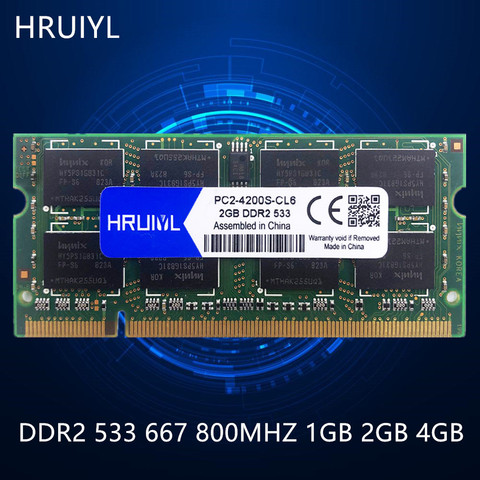 Память HRUIYL DDR2 533 667 800 МГц 1 Гб 2G 4 ГБ SODIMM модуль SDRAM 1,8 в 4200 pin PC2 5300 6400S ОЗУ для ноутбука SODIMM ► Фото 1/6