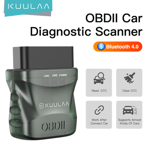 Автомобильный диагностический сканер KUULAA ELM327 V1.5 OBD2, Bluetooth 4,0, OBD 2, для IOS, Android, ПК, сканер ELM 327, устройство чтения OBDII ► Фото 1/6