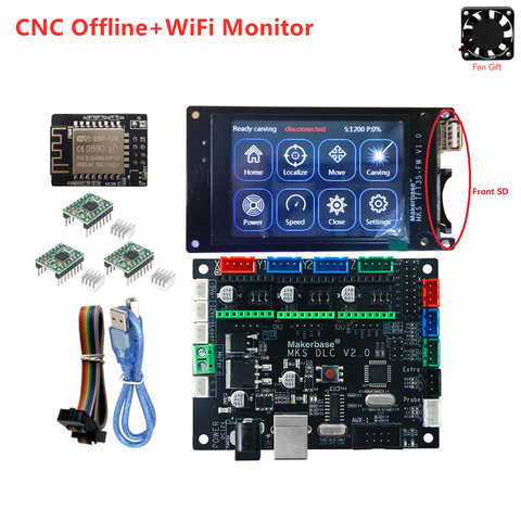 CNC 3018 автономный монитор, обновленные детали, GRBL CNC Автономный контроллер MKS TFT 35 CNC, ЖК-дисплей GRBL1.1, сенсорный экран + WIFI устройство ► Фото 1/6