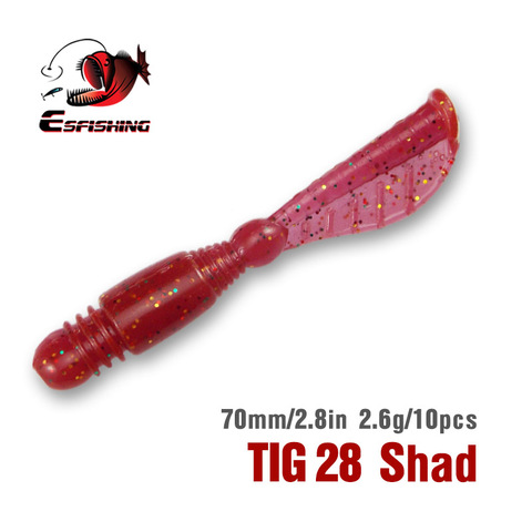 KESFISHING Мягкий Приманка Запах Crankbait Снасти TIG Tail 10 шт. 7 см 2.6 г Ложка Карп Рыбалка Иска Искусственный Jerkbait ► Фото 1/5