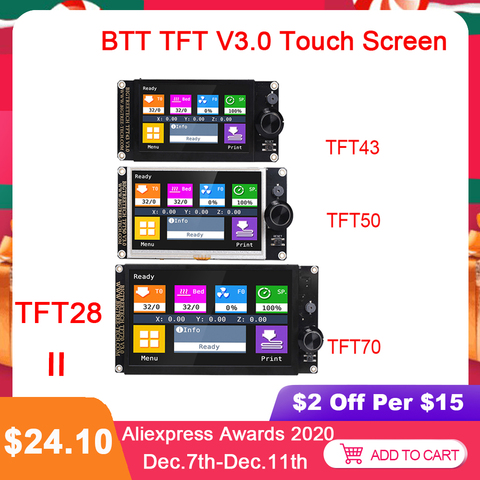 Сенсорный экран BIGTREETECH TFT43 TFT50 TFT70 TFT28 V3.0 12864LCD WIFI Запчасти для 3D-принтера TFT35 E3 MKS для Ender 3/5 SKR V1.4 MINI E3 ► Фото 1/6