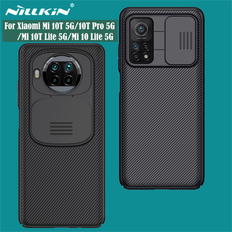 Для Xiaomi Mi 10T Mi10T Pro 5G Case NILLKIN CamShield Cases Slide Camera protector тонированная задняя крышка для Mi 10T Mi10T Lite 5G ► Фото 1/6