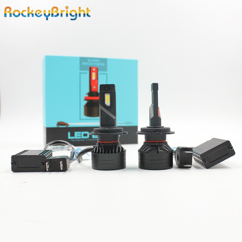 Rockeybright F3 880 лм H4 светодиодная фара H7 H8 H9 H11 Автомобильная фара H4 90 Вт яркий белый H1 H3 881 9005 H16 светодиодная фара H7 ► Фото 1/6