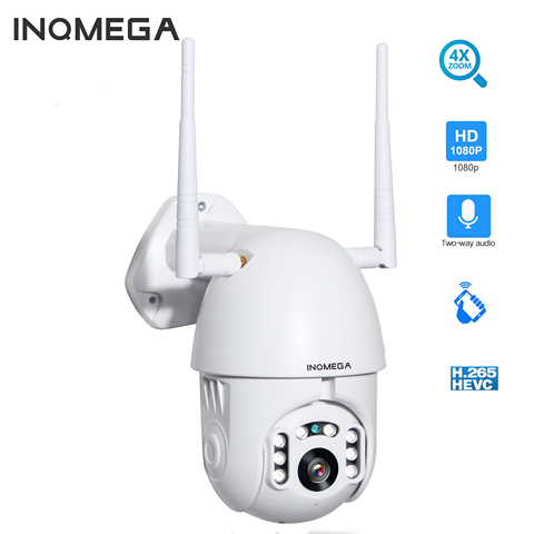 INQMEGA 4X цифровой зум H.265X 1080p PTZ IP камера наружная скоростная купольная CCTV Камера Безопасности s WIFI Внешняя IR домашняя геодезическая камера ► Фото 1/6