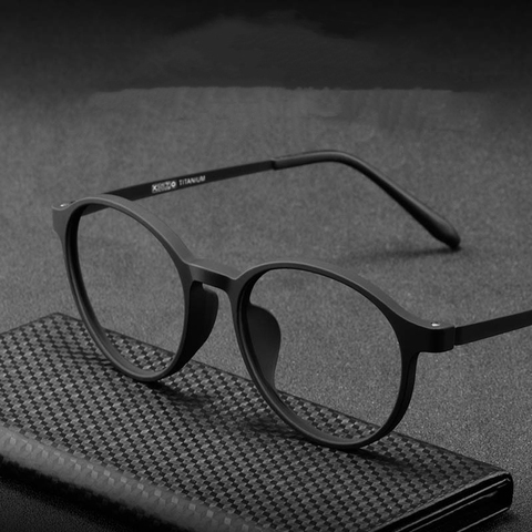 Мужские и женские очки в круглой оправе в стиле ретро ультралегкие очки для близорукости из титанового сплава оптическая оправа для очков по рецепту 3050 ► Фото 1/6
