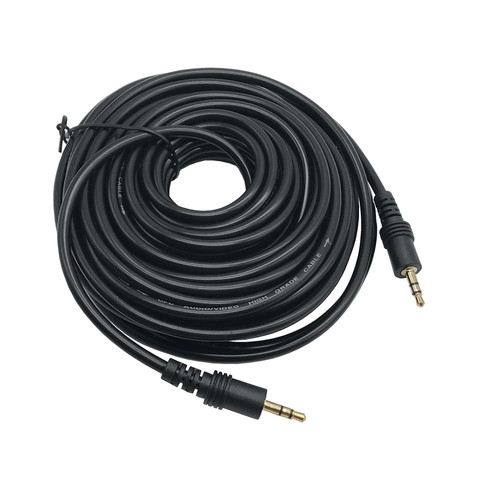 AUX-кабель 3,5 мм, аудиокабель-удлинитель «штырь-гнездо», кабель для наушников для автомобиля, наушников, динамиков 1,5 м, 3 м, 5 м, 10 м, 15 м, 20 м ► Фото 1/4