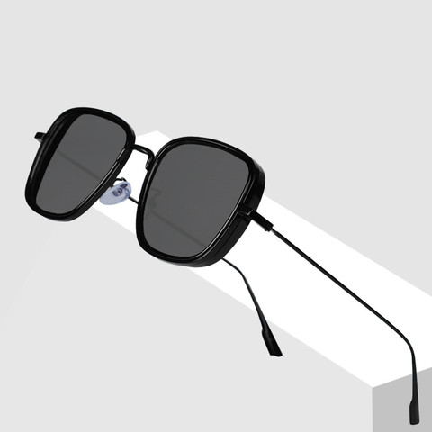 2022 Квадратные Солнцезащитные очки, мужские роскошные брендовые металлические ретро стимпанк градиентные солнцезащитные очки для женщин и ... ► Фото 1/6