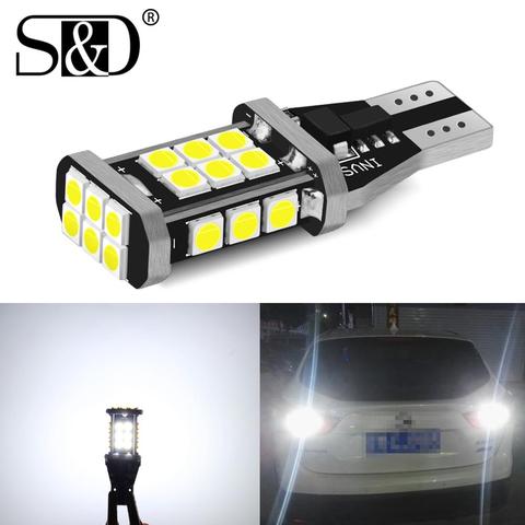 W16W T15 светодиодный лампы 921 912 W16W светодиодный светильник 3030 SMD Canbus OBC Error Free светодиодный запасной светильник заднего хода автомобиля Лампа ксенон белый DC12V ► Фото 1/6