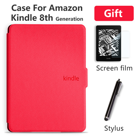 Чехол для Kindle 8th поколения 2016, из искусственной кожи чехол для 2016 Kindle Fire 8, ультра тонкий магнитный чехол ► Фото 1/6