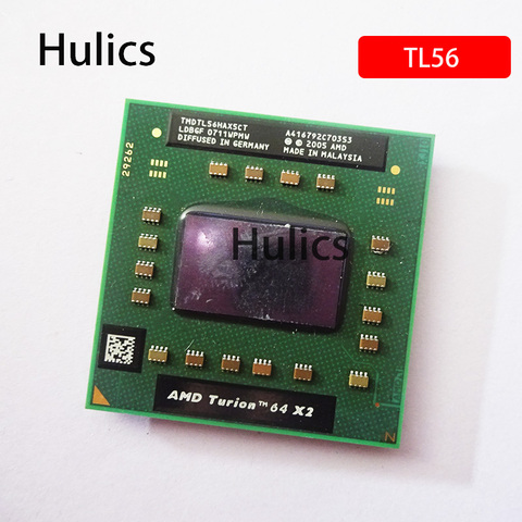 Hulics оригинальный AMD Turion 64 X2 мобильный технологический Стандартный 56-дюймовый TL56 двухъядерный двухпотоковый ЦПУ процессор TMDTL56HAX5CT ► Фото 1/2