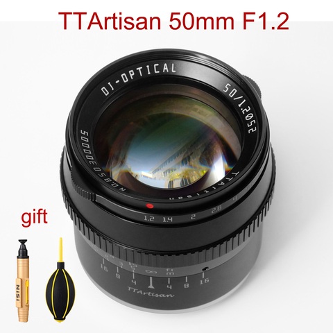 TTArtisan 50 мм F1.2 линзы для объектива Sony NEX E Fujifilm M4/3 Canon M M43 крепление Камера объектив с широкой диафрагмой и ручной фокусировкой APS-C Камера объектив ► Фото 1/6