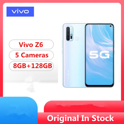 Смартфон Vivo Z6, телефон с Snapdragon 76, Android 10,0, 6,57 дюйма, 2400x1080, 8 ГБ ОЗУ 128 Гб ПЗУ, 48 МП, 5000 мАч, 44 Вт ► Фото 1/6