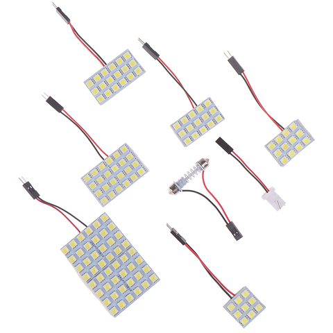 BA9S T10 5 Вт 5050 SMD СВЕТОДИОДНЫЙ Автомобильный светодиодный светильник для панели автомобиля Автомобильная интерьерная лампа для чтения лампа светильник купол Festoon светильник DC 12V ► Фото 1/6