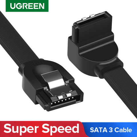 Ugreen SATA кабель 3,0 на жесткий диск Sata 3 кабель адаптер для ноутбука Asus 6 Гбит/с 3,0 SSD HDD жесткий диск правый угол преобразования ► Фото 1/6