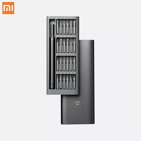 Оригинальный комплект отверток Xiaomi Mijia 24 в 1 магнитные ремонтные инструменты алюминиевая коробка комплект отверток Mijia ► Фото 1/6