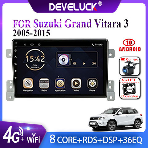 Автомобильное радио для Suzuki Grand Vitara 3 2005 2013 2014 2015 Multimidia видео 2 din RDS DSP 4 + 64G GPS навигатор плеер 4G Android 10 ► Фото 1/6