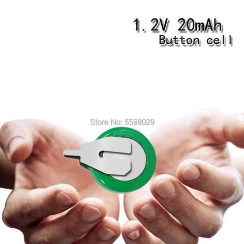 1,2 V 20mAh ni-mh кнопочная монетная аккумуляторная литий-полимерная батарея Li-Po литий-полимерная батарея с припоями для игрушечных часов ► Фото 1/6