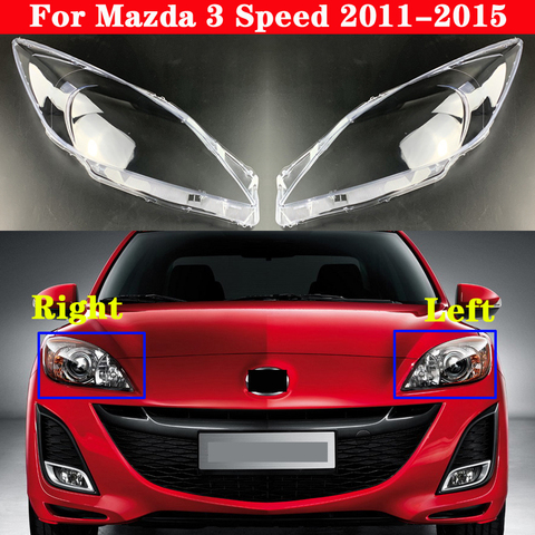 Крышка передсветильник фары автомобиля для Mazda 3 Speed 2011-2015, автомобильный абажур для передней фары, крышка для передней фары, крышка светильник передней фары, стеклянная крышка для объектива ► Фото 1/6