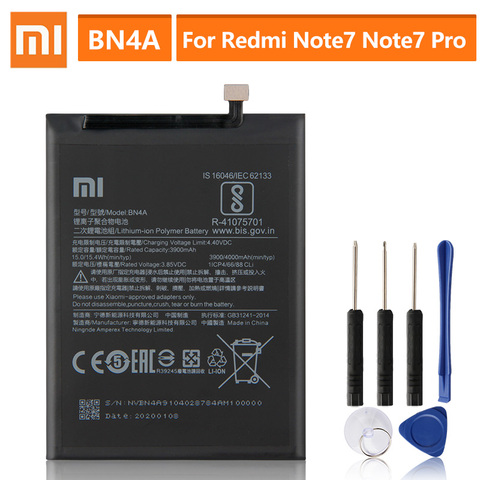 Оригинальная сменная батарея для Xiaomi Redmi Note7 Note 7 Pro M1901F7C BN4A, Оригинальная батарея для телефона 4000 мАч ► Фото 1/6