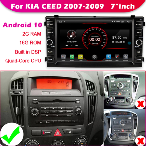 WITSON Android 10 автомобильный DVD радио GPS для KIA CEED 2007-2009 Автомобильный DVD MIRROR LINK/ 4G/DVR/DAB/OBD/TPMS Поддержка ► Фото 1/6