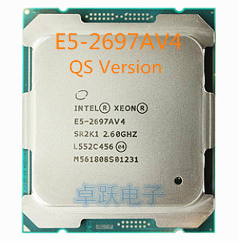 Оригинальный процессор Intel Xeon QS, версия E5 2697AV4, 2,60 ГГц, 16 ядер, 40 м, процессор V4, для E5-2697AV4, бесплатная доставка ► Фото 1/1