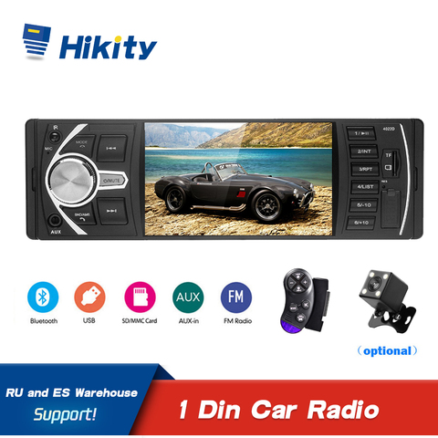 Автомагнитола 1 Din 4022D, 4,1 дюйма, USB, AUX, FM, MP3-плеер, радиостанция с дистанционным управлением ► Фото 1/6