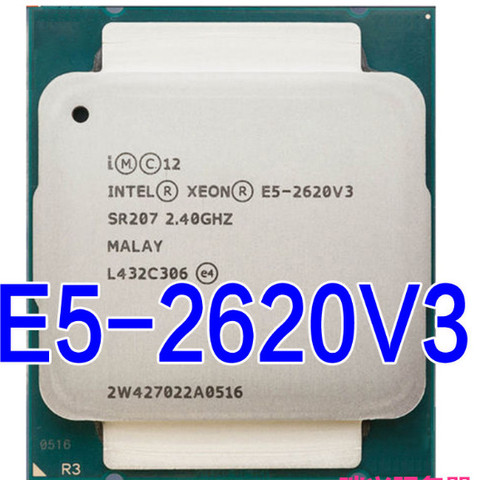 E5 2620 V3 LGA 2011-3 6 ядер SR207 2,4 ГГц 85 Вт, E5-2620V3 2620V3 ► Фото 1/1