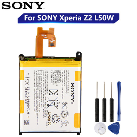 Оригинальная запасная батарея Sony для SONY Xperia Z2 L50w Sirius SO-03 D6503 D6502 LIS1543ERPC натуральная батарея для телефона 3200 мАч ► Фото 1/6
