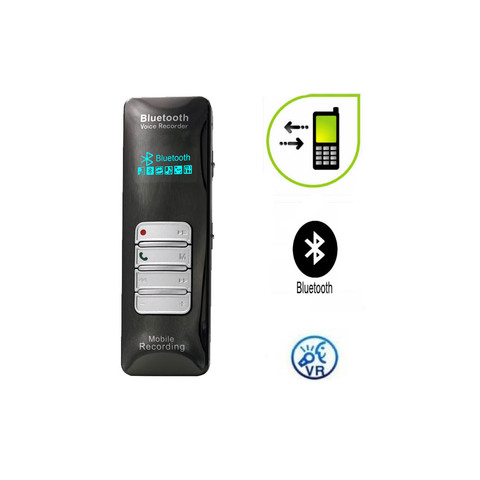 Bluetooth Диктофон мобильный телефон запись вызова звук активация VOX VOS Защита паролем MP3 Play ► Фото 1/6