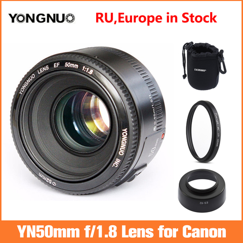 Объектив YONGNUO YN EF 50mm для камер Canon EOS DSLR ► Фото 1/6