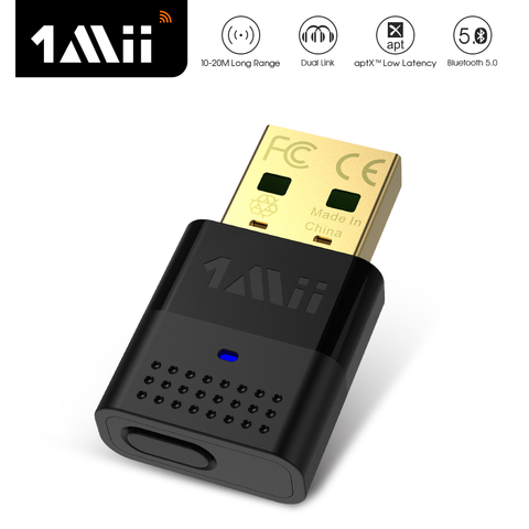 1Mii B10, включающим в себя гарнитуру блютус и флеш-накопитель USB передатчик аудио 5,0 Aptx МР HD Звук Драйвер Aux USB Bluetooth адаптер для ПК переключатель ... ► Фото 1/6