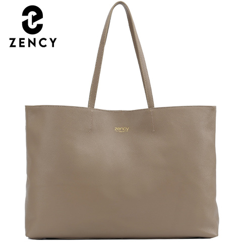 Zency уникальная дизайнерская большая сумка из 100% натуральной кожи 2022 зимняя сумка-тоут повседневная женская сумка через плечо женская сумка-... ► Фото 1/6