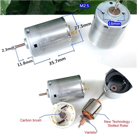 1 шт. новый двигатель ротора RS385 постоянного тока 6-24 В, новая технология, 18800 об/мин, принтер, фен, аксессуары для волос ► Фото 1/2