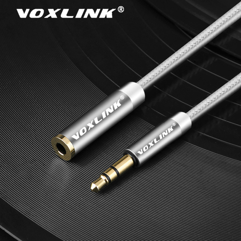 VOXLINK аудио кабель 3,5 мм разъем для iphone Samsung 3,5 мм штекер-гнездо Автомобильный вспомогательный аудио стерео кабель MP3/MP4 Динамик aux шнур ► Фото 1/6