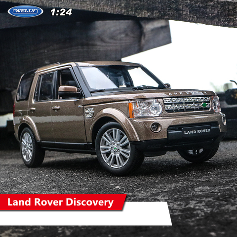 Модель автомобиля welly 1:24 Land Rover Discovery, коричневый автомобиль из сплава, модель автомобиля, украшение, коллекция, подарок, игрушка, литье под да... ► Фото 1/6