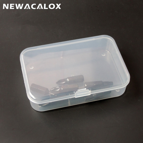 NEWACALOX 10 шт. прозрачный ящик для инструментов, электронные пластиковые детали, контейнер, ящик для инструментов, винт, рыболовный крючок, буровое долото, ящик для хранения компонентов ► Фото 1/6