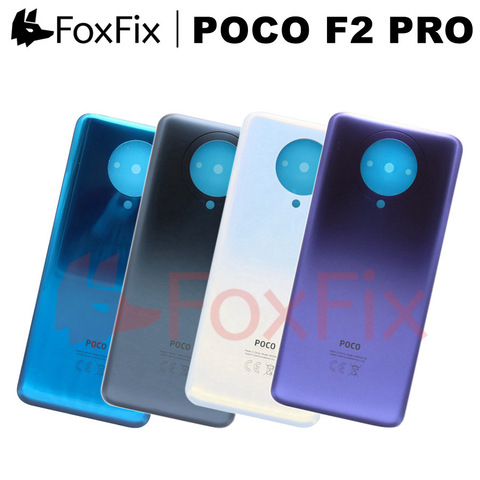 Оригинальная новая Задняя стеклянная крышка POCO F2 Pro крышка батареи задняя дверь корпус панель для Xiaomi MI Poco F2 Pro Батарейная дверь ► Фото 1/6