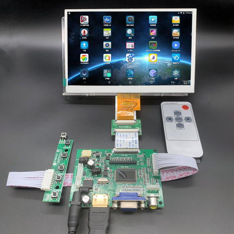 7-дюймовый 1024*600 Φ HDMI экран ЖК-дисплей плата драйвера монитор для Raspberry Pi B + 2 3 банан/оранжевый мини-компьютер ► Фото 1/6