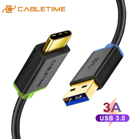 Кабель CABLETIME типа C USB 3,0 для xiaom USB C Тип C 3A, кабель для быстрой зарядки, передвижной кабель для устройств USB C007 ► Фото 1/6
