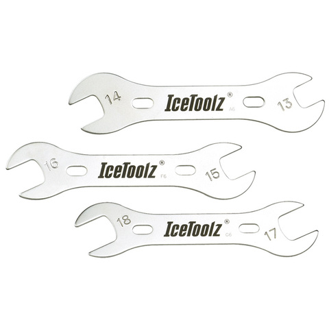 Набор конусных ключей IceToolz 37X3, инструменты для ремонта оси велосипедного ступицы ► Фото 1/4
