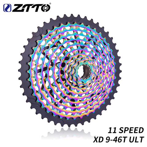 ZTTO ULT 11 скоростей 9-46T, радужная кассета MTB XD, сверхлегкая сталь 363 г, прочные звездочки 9-46 k7 9 до 46 ► Фото 1/6