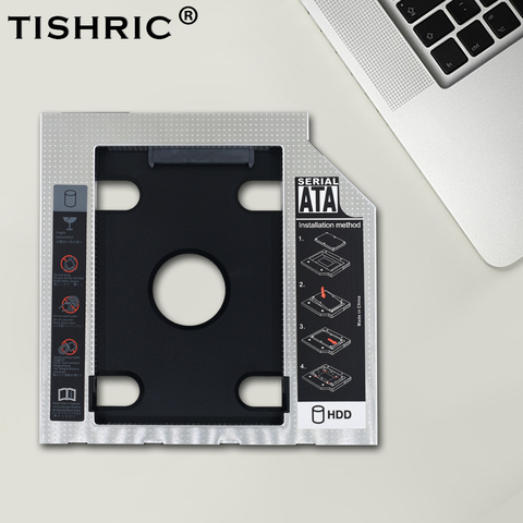 Новейший TISHRIC Optibay 9,5 мм/12,7 мм HDD Caddy Корпус жесткого диска коробка для ноутбука CD-ROM DVD-ROM 2,5 ТБ SATA 3,0 SSD чехол ► Фото 1/6