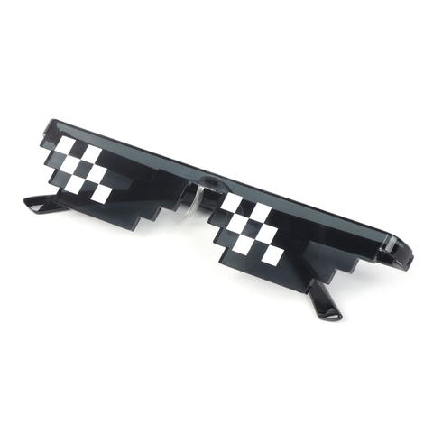 Очки Thug Life Deal With It пиксельные женские мужские черные мозаичные солнцезащитные очки детские игрушки ► Фото 1/6