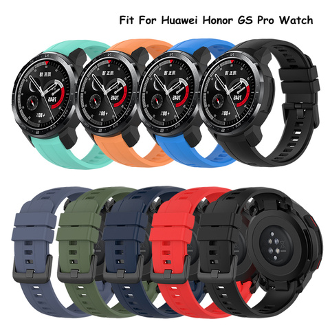 Ремешок силиконовый для смарт-часов Huawei Honor GS Pro, спортивный браслет для наручных часов, 22 мм ► Фото 1/6